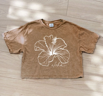 COMING SOON | Aloha Crop Tees | Mineral Washed