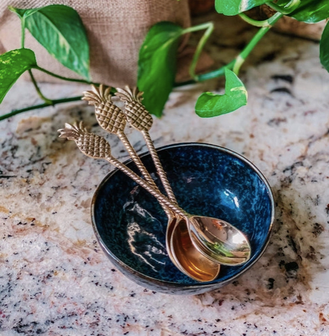 BALI Tropical Brass Spoons, Ethically Sourced