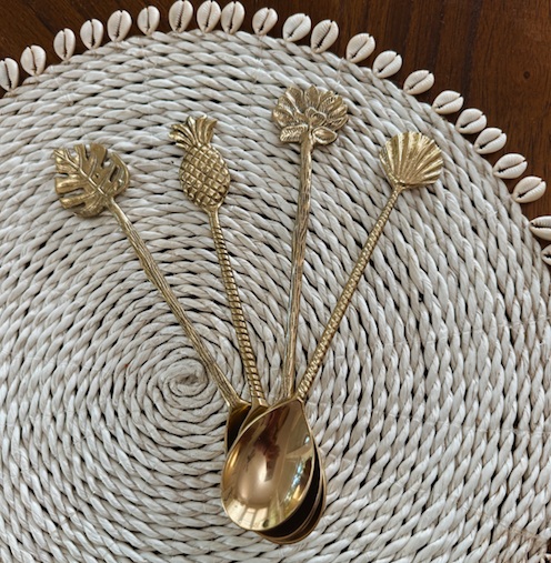 BALI Tropical Brass Spoons, Ethically Sourced